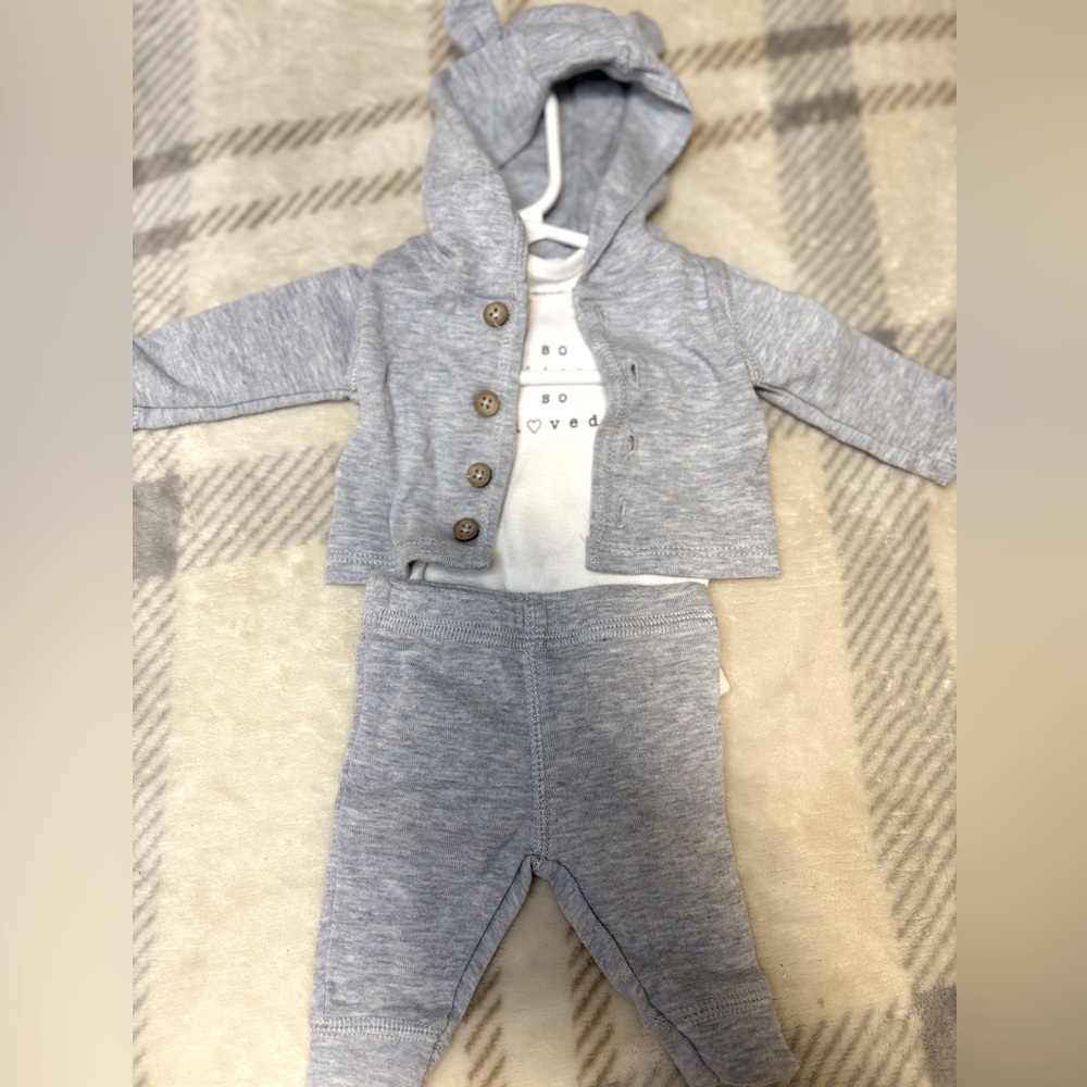 Gray Baby Hoodie and Pants 2 Sets
